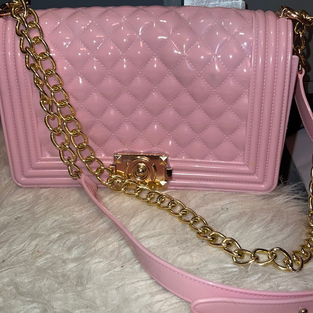 Plastic pink purse
